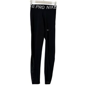 Nike Pro Sculpt Pull-On Mesh Panel Dri-Fit High Waisted 7/8 Leggings Black Small